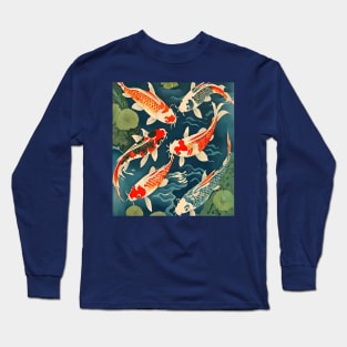 Koi Fish in Ukiyo-e Style Long Sleeve T-Shirt